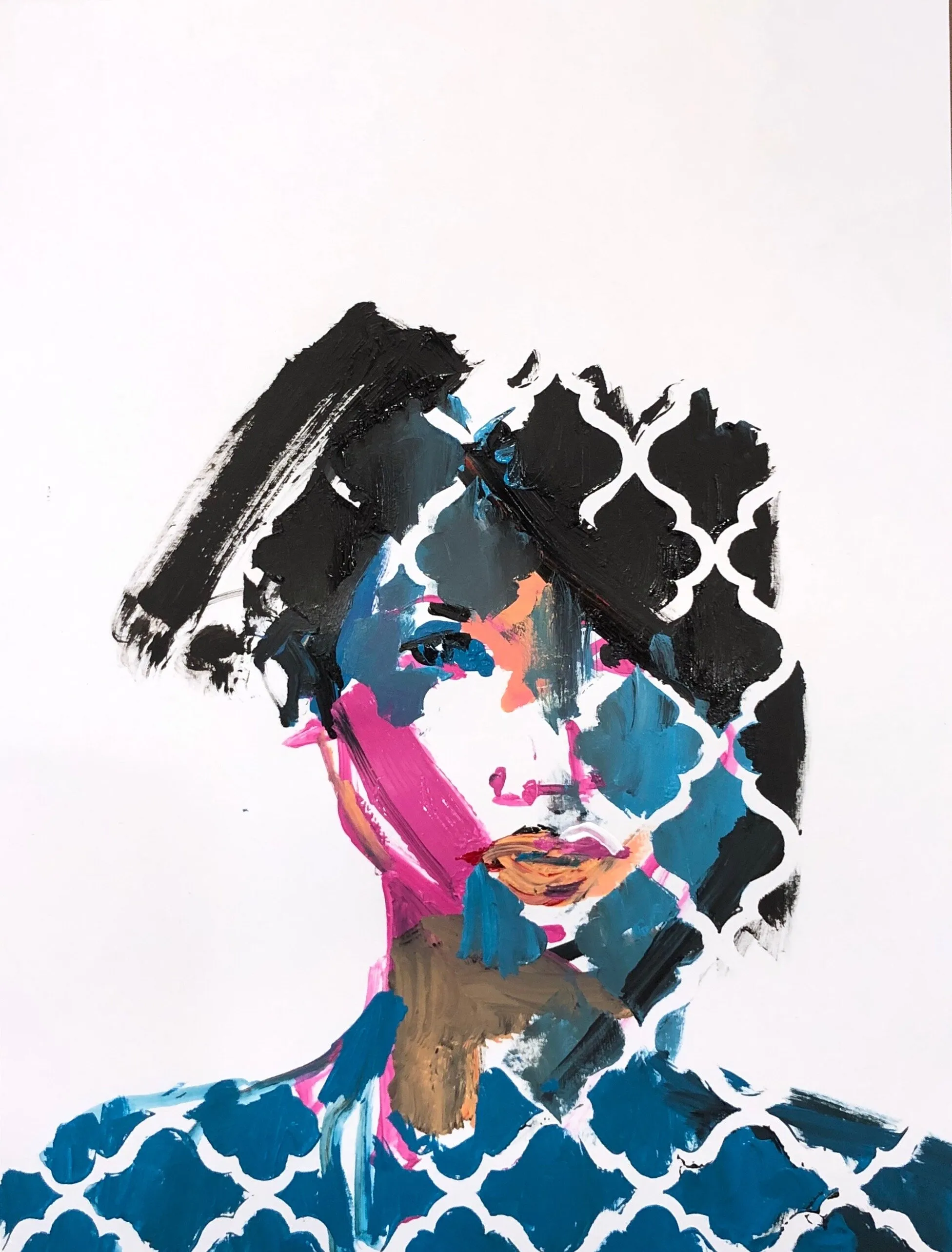 Untitled artwork by Chelsie Wilson, Acrylic on paper, 9” x 12”