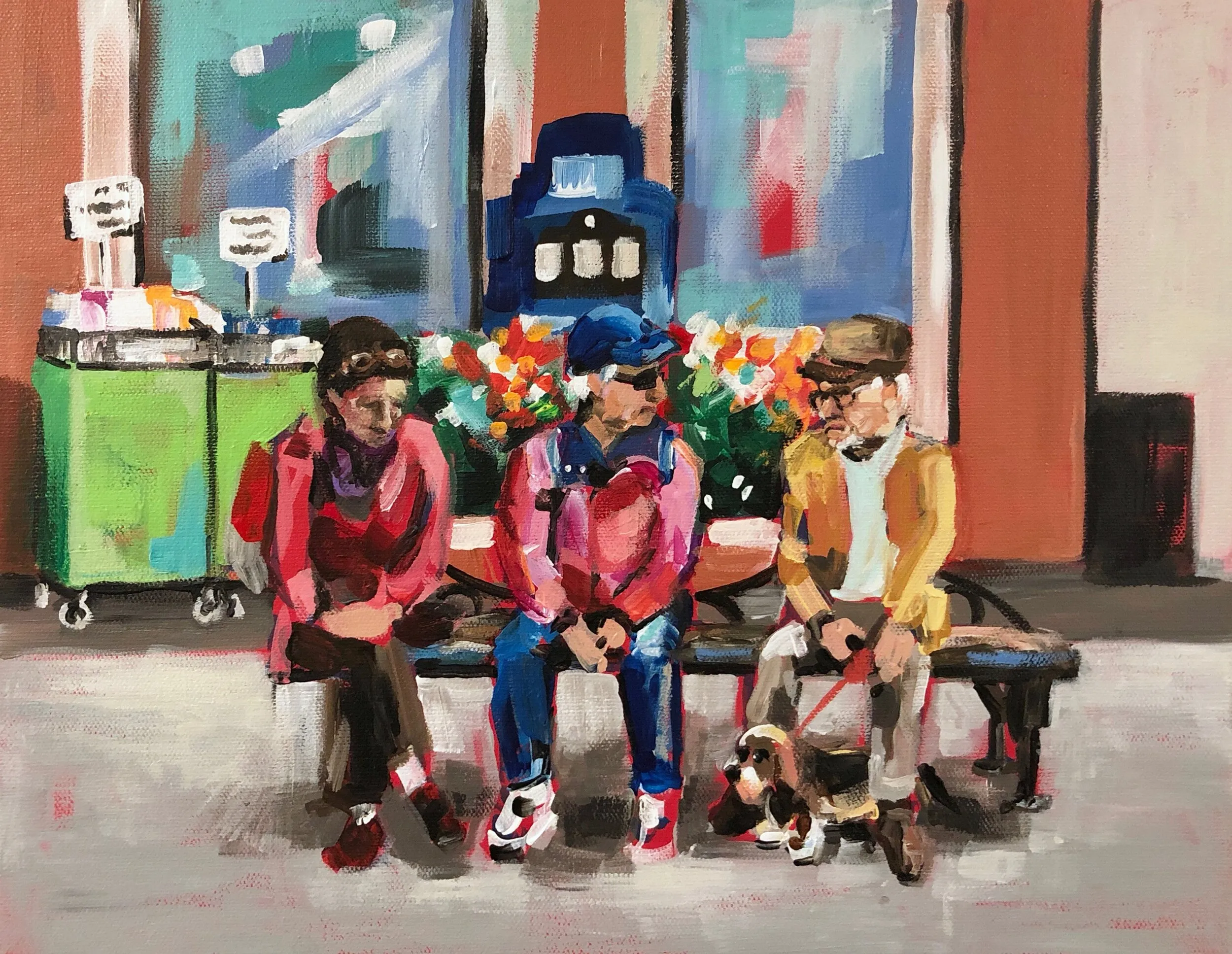 Dangling Conversation, Acrylic on canvas, 11” x 14”, by Chelsie Wilson