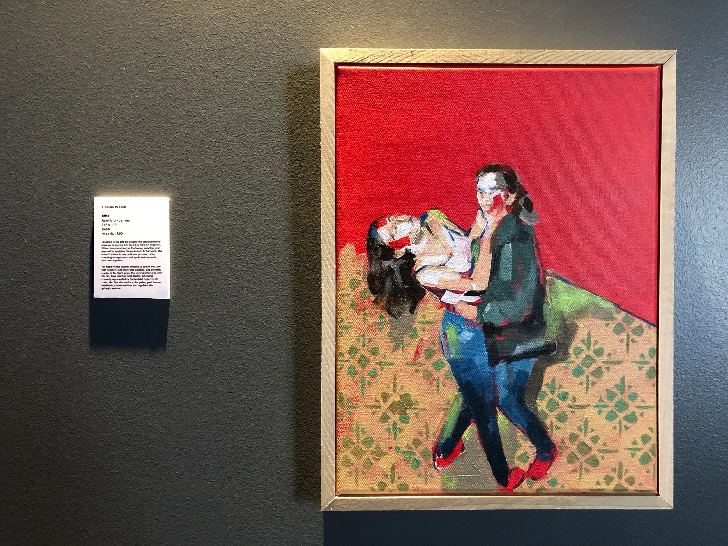 Selected for the Winter Biennial Exhibit at the Angad Arts Hotel in Saint Louis.
